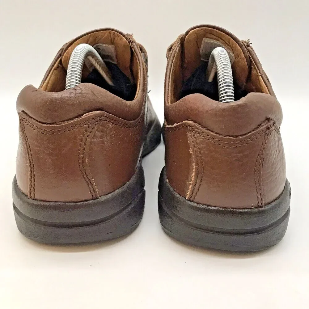 Dr. Comfort Scott 9020 Comfort Shoe Men's 9.5W Brown Leather Low Top Hook & Loop